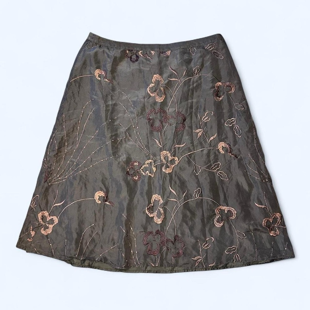 Fairy Grunge Brown Floral Skirt by Liz Claiborne!